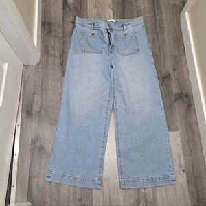 LOFT Cotton And Lyocell Blend Light Blue Denim Jeans